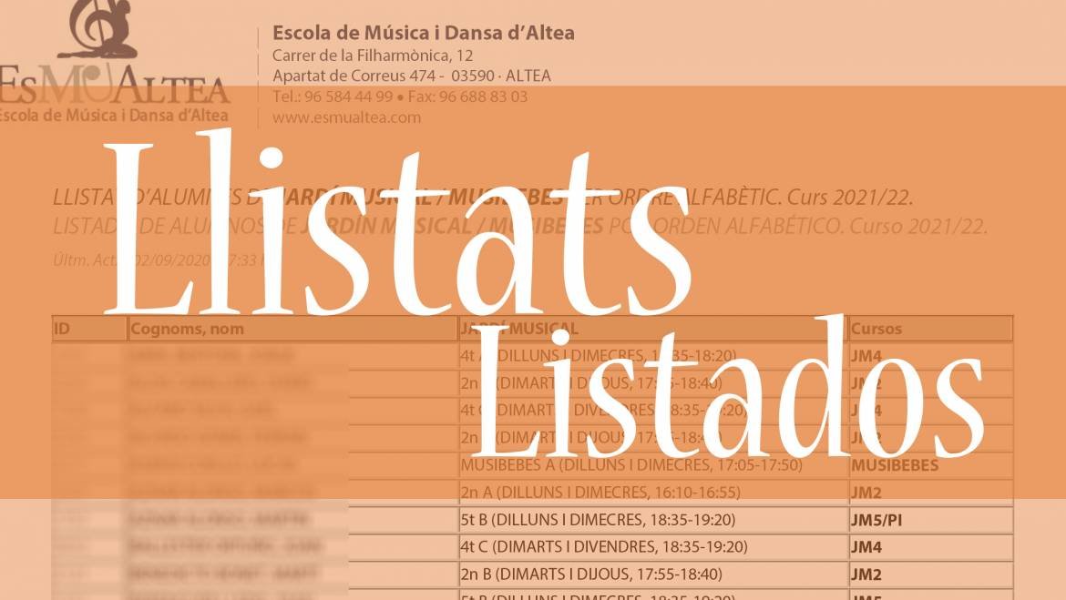 Llistats 2024-25