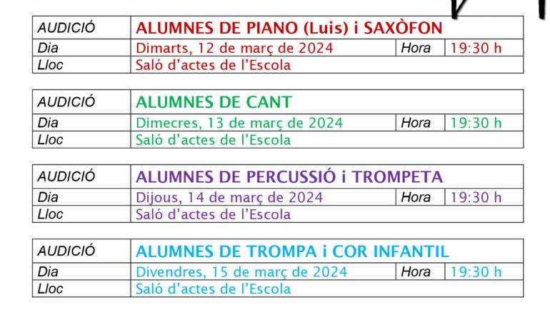 Audicions 2º trim. 23/24