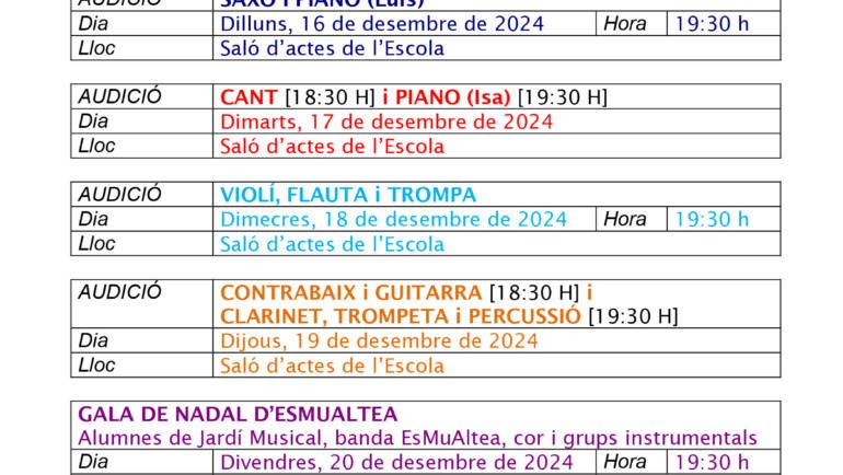 Audiciones 1º trim. 24/25